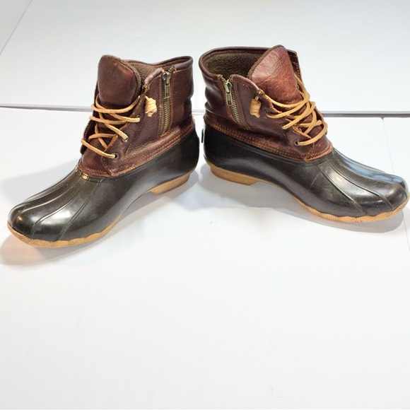 Sperry Top Side Women's Brown Waterproof Saltwater Duck Boot Size 9.5 - Picture 1 of 8